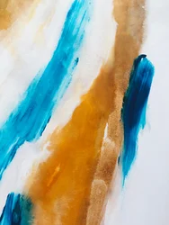 Blue Orange Abstract Flow