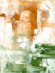 Earthy Green Abstract Art