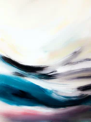 Flowing Blue Ocean Abstract