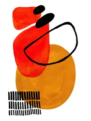 Modern Red Orange Abstract