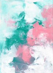 Teal Pink Abstract Flow