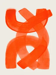 Vibrant Orange Abstraction