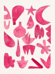 Vibrant Pink Abstractions
