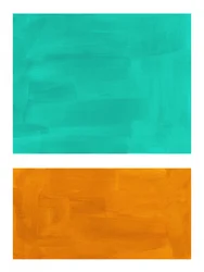 Vibrant Teal Orange Blocks