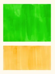 Vivid Green Orange Abstract