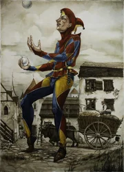 Medieval Jester Juggling