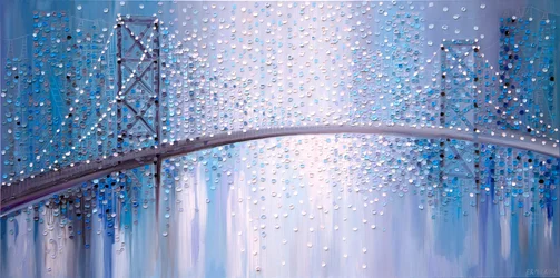 Blue Abstract Bridge