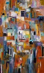 Vibrant Abstract Cityscape