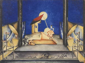 Stage Design for the Opera Bastien und Bastienne by W. A. Mozart, 1925