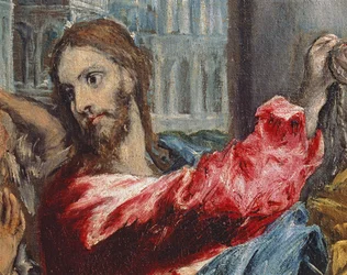 Christ Driving the Traders from the Temple (detail of Christ)