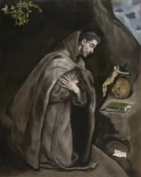 Saint Francis Kneeling in Meditation