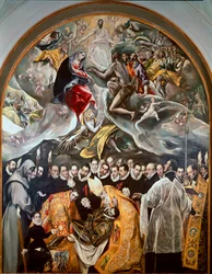 The Funeral of the Count of Orgaz (detail)