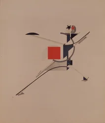 The New. Figurine for the opera Victory over the sun by A. Kruchenykh