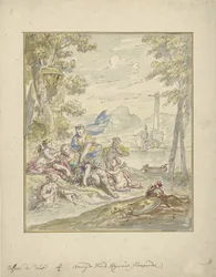 Design for a Room Painting with Armida and Rinaldo