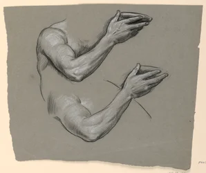 Details of Two Male Arms, ca. 1885