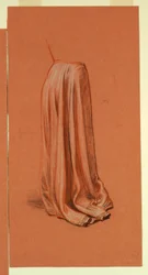 Drapery (study for oil painting, "Wedding Procession", or "The Dance"), ca. 1872–79