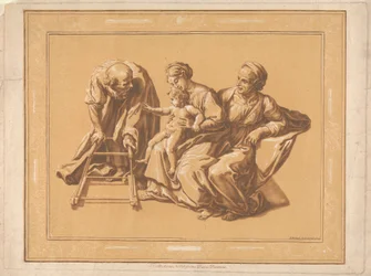 Mother, Child, Old Man with Baby