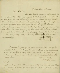 Letter to Frederick Saugrain from Eliza Kennerly, December 24, 1841