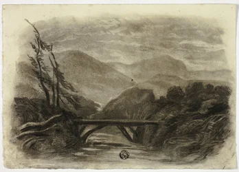 Mountain Stream with Small Bridge I