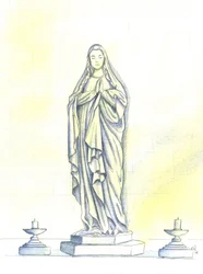 A statue of the Blessed Virgin Mary