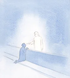 All my anxiety was stopped by the touch of His hand. He showed me my dignity, as His friend, and urged me to trust