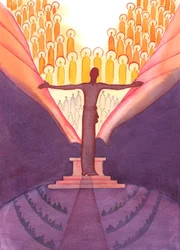 At Mass, it is as though a gigantic Christ stands at the altar