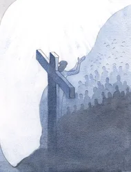 By His divine compassion, and in solidarity with His own people on Earth, Christ cloaked the sins of the whole human race