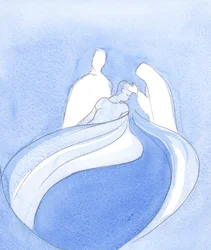 Christ and Our Lady are like Heavenly Attendants, helping us while something wonderful is being born from spiritual turmoil and perseverance