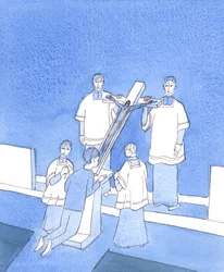 Christ is touched to the heart by every sign of devotion to Him in His Passion - which He endured out of love for us all