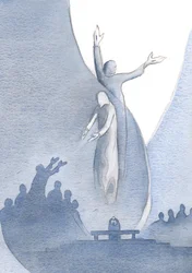 Christ is truly one with us, by His flesh and blood, and also one with the Father because of His divinity