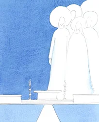 Christ our God is Present in the sanctuary with the Saints