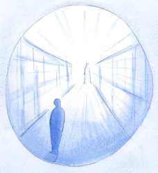 Christ showed me a road leading towards Him, and explained how - by my own will - I become distracted from the important goal.