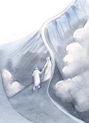 I saw a narrow ridge, and His Holy Mother coming across to lead me to safety
