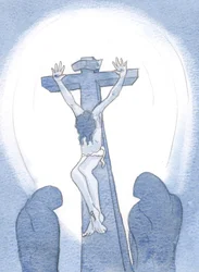 I saw that Christ bore His pains for us, gladly