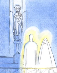 It pleased Jesus to bring His Mother Mary to be with Him in the Lady Chapel, and to show me what I believe
