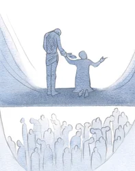 One who is shaped and tested by suffering can plead with Christ before the Father, to help other souls