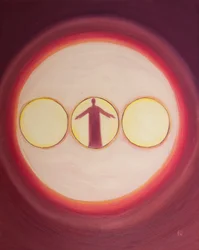The Blessed Trinity can be seen as a Triple Light with Christ the God-man at the centre, 2003
