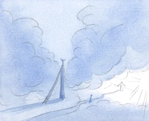 The impatient soul (Christ showed me) builds a high tower, straining for light, instead of steadily following the low, narrow road.