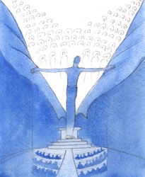 Through Him, With Him: Christ, Present amongst us, tears apart the curtain that separates us from Heaven