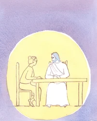Through Holy Communion we are present with Christ; and we can talk to him as intimately as if we sit round the kitchen table