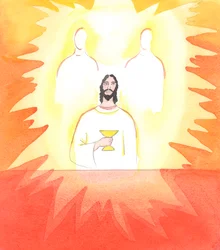 When Christ was in the Upper Room, praying before His Passion, He was praying in the Holy Spirit to His Heavenly Father