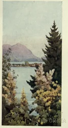 A Garden, Lago di Como, Illustration from 