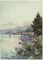 Bellagio from the Villa Melzi, Lago di Como, Illustration from 