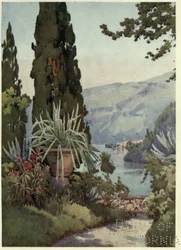In the Garden of the Villa Arconati, Lago di Como, Illustration from 