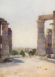 The Colossi from the Ramesseum in the Early Morning