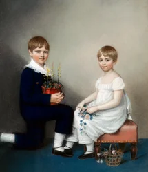 Charles (aged six) and Catherine Darwin