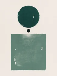 Abstract Green Shapes