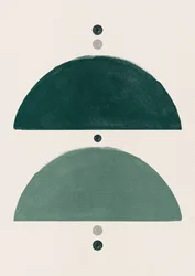 Modern Green Semicircles