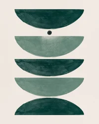 Stacked Green Shapes