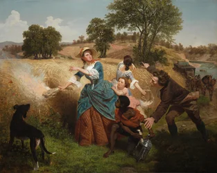 Mrs. Schuyler Burning Her Wheat Fields on the Approach of the British